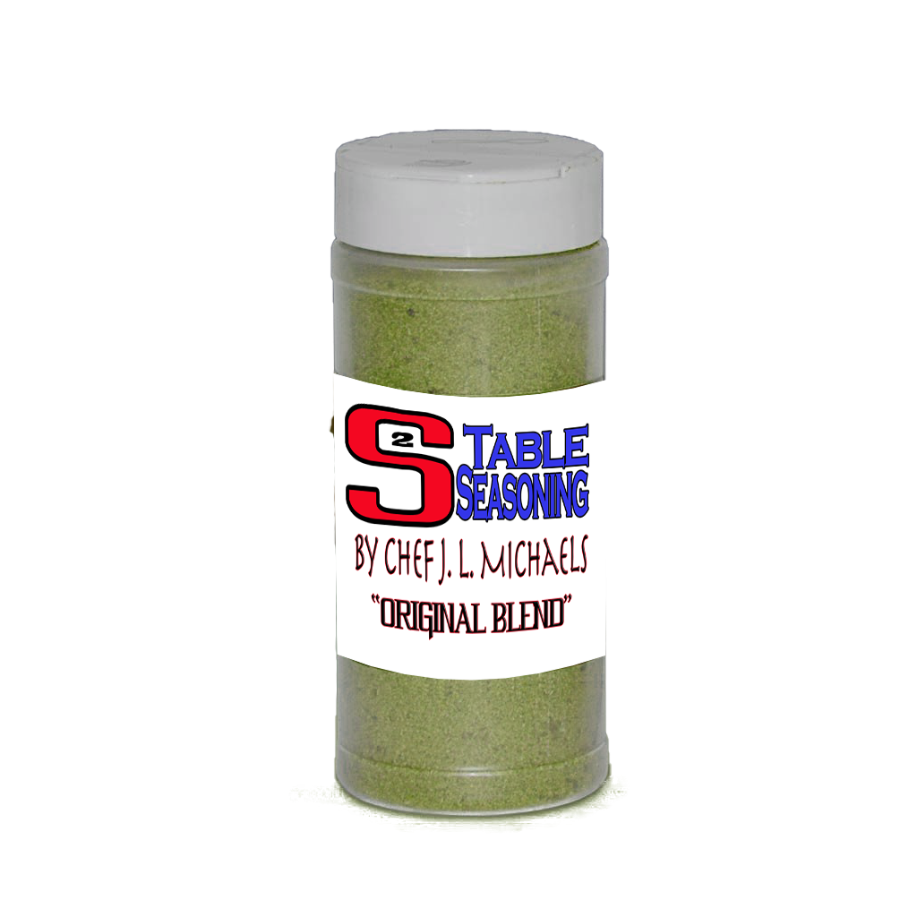 The “Green” blend that started it all original was made to add flavor to a variety of foods.  A 100% alkaline blend with only 1 1⁄2 tsp. of sea salt within a 3.5oz container. With herbs and spices from all over the globe “Original Blend” was crafted with a complex flavor and your health in mind.